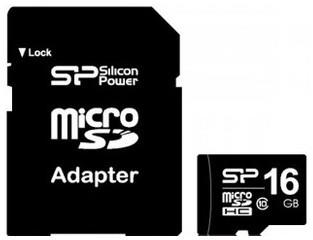 Silicon Power microSDHC 16GB Class10 (SP016GBSTH010V10-SP)