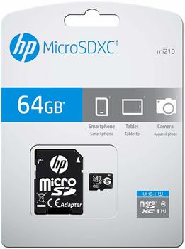 HP Micro SD XC Memory Card 64GB CI10 with Adaptor