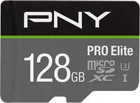 PNY PRO Elite - Flash-Speicherkarte (microSDXC-an-SD-Adapter inbegriffen) - 128 GB -