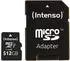 512 GB: Intenso Micro SDXC Class 10 Speicherkarte inkl. SD-Adapter