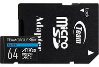 TEAM GROUP microSDXC Elite 64GB UHS-I A1 V30 + SD-Adapter