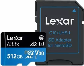 Lexar High Performance 633x microSDXC UHS-I 512GB (LSDMI512BBEU633A)