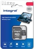 Integral High Speed V30 UHS-I U1 MicroSDHC Card including Adapter 64GB