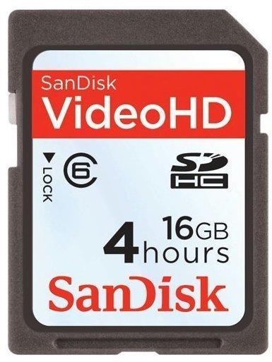 SanDisk SDSDHV-016G-E15 SDHC Video HD Secure Digital 16384 MB