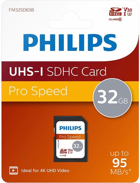 Philips SDHC Pro Speed 32GB Class 10 UHS-I V30