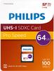 Philips Ultra Pro FM64SD65B - Flash-Speicherkarte - 64 GB - Video Class V30 /...
