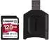 Kingston SDXC Canvas React Plus 128GB Class 10 UHS-II V90 + Kartenleser