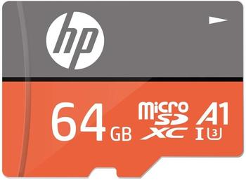 HP mxA1 64GB microSDXC-Speicherkarte + SD-Adapter, 100MB/s Lesegeschwindigkeit, 85MB/s Schreibgeschwindigkeit, Klasse 10 UHS-I, U3, A1 App-Performance für 4K-Video
