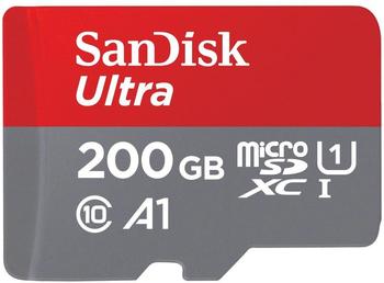 SanDisk microSDXC Ultra 200GB Class 10 120MB/s UHS-I U1 A1 + SD-Adapter