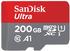 SanDisk microSDXC Ultra 200GB Class 10 120MB/s UHS-I U1 A1 + SD-Adapter