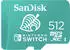 512 GB, ohne Adapter: SanDisk microSDXC für Nintendo Switch (2018)