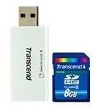 Transcend Premium SDHC 8GB Class 6 with P2 Card Reader (TS8GSDHC6-P2)