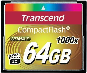 Transcend Ultimate Compact Flash 64GB Card 1000x (TS64GCF1000)