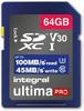 Integral INSDX64G-100V30, Integral INSDX64G-100V30 64GB SD CARD SDXC UHS-1 U3...