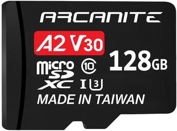 ARCANITE 128 GB microSDXC-Speicherkarte mit Adapter - A2, UHS-I U3, V30, 4K, C10, microSD, Lesegeschwindigkeiten bis zu 95 MB/s