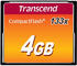 Transcend Standard Compact Flash 133x 4GB (TS4GCF133)