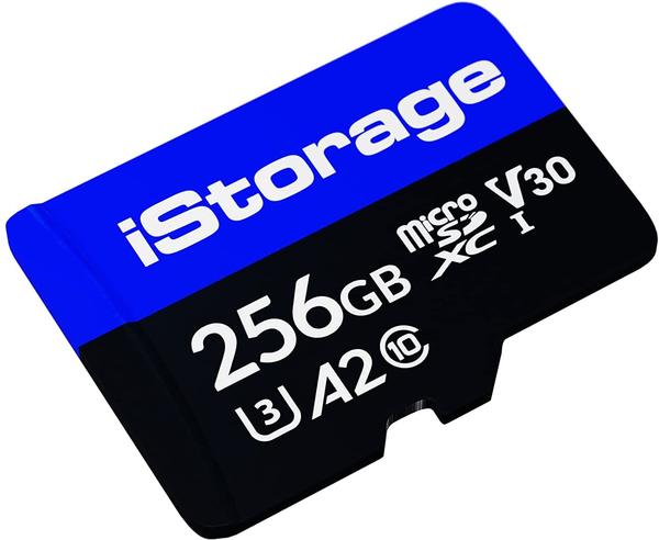 iStorage 256 GB microSD-Karte | Verschlüsseln Sie die auf iStorage microSD-Karten gespeicherten Daten mit dem datAshur SD USB-Flash-Laufwerk | Nur mit datAshur SD-Laufwerken kompatibel