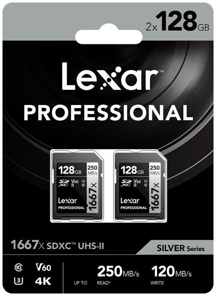 Lexar Professional 1667x SDXC 128GB DP
