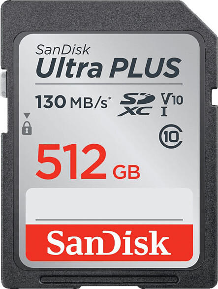 SanDisk SanDisk Ultra Plus 130MB/s Class 10 SDXC 512GB