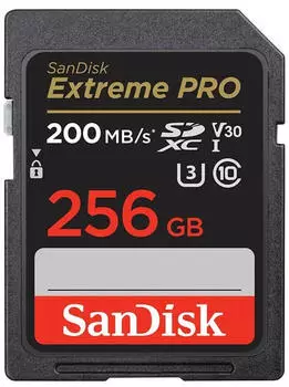 SanDisk Extreme PRO UHS-I V30 200 MB/s SDXC 256GB SanDisk Extreme PRO UHS-I V30 200 MB/s SDXC 256GB
