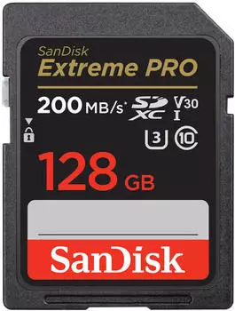 SanDisk Extreme PRO UHS-I V30 200 MB/s SDXC 128GB SanDisk Extreme PRO UHS-I V30 200 MB/s SDXC 128GB
