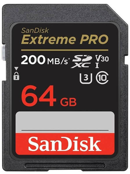 SanDisk Extreme PRO UHS-I V30 200 MB/s SDXC 64GB