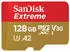 microSDXC 128GB: SanDisk Extreme A2 U3 V30 190 MB/s microSD