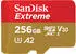 microSDXC 256GB: SanDisk Extreme A2 U3 V30 190 MB/s microSD
