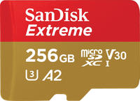 SanDisk Extreme - Flash-Speicherkarte - 256 GB - A2 / Video Class V30 / UHS-I U3