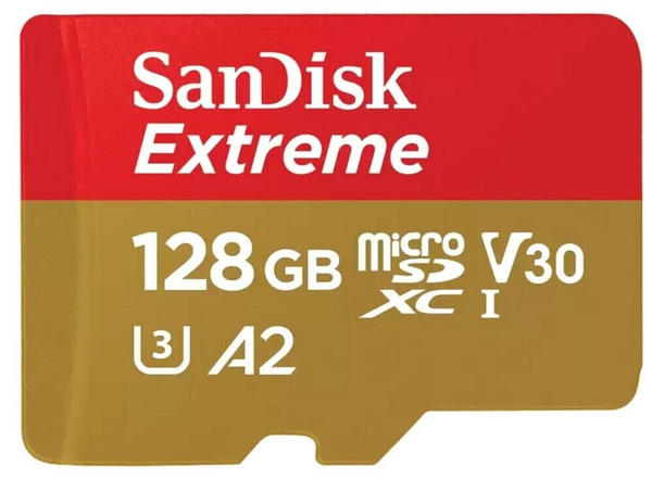 SanDisk Extreme A2 U3 V30 190 MB/s microSDXC 128GB + Rescue PRO Deluxe