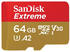 SanDisk Extreme A2 U3 V30 190 MB/s microSDXC 64GB + Rescue PRO Deluxe