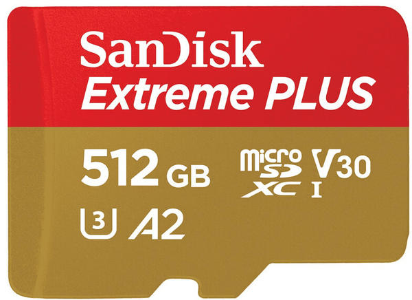 SanDisk Extreme PLUS A2 microSDXC 512GB (SDSQXBD-512G-GF6CA)