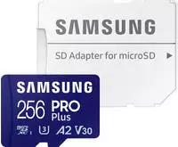 Samsung Speicherkarte "PRO Plus + microSDXC-Adapter" (256 GB Class 10 160 MB/s