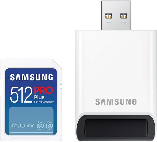 Samsung PRO Plus (2023) SDXC 512GB + USB-Adapter