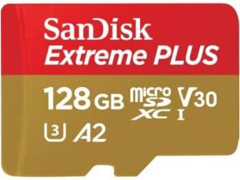 SanDisk Extreme PLUS A2 microSD 128GB (SDSQXBD-128G-GN6MA)