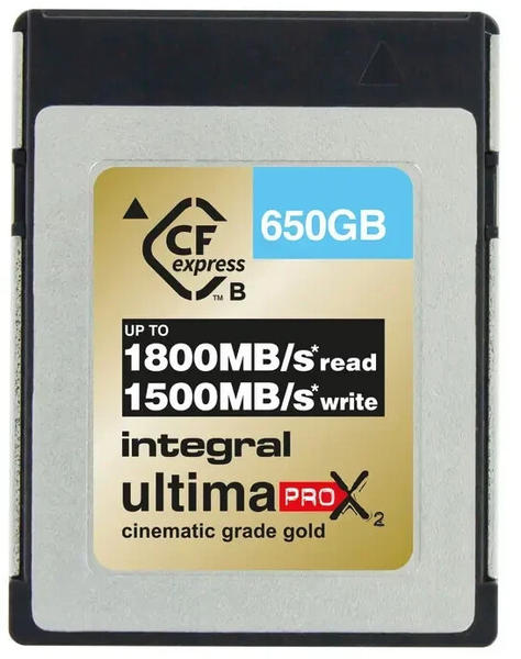 Integral UltimaPro X2 Cinematic Gold CFexpress Type B 650GB