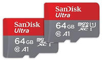 SANDISK SDSQUAB-064G-GN6MT, SANDISK Ultra mit Adapter (2-Pack) (64 GB, microSDXC, U1,