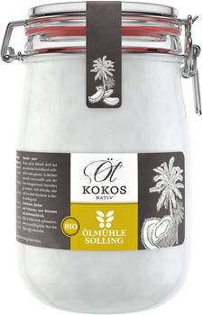 Ölmühle Solling Bio Kokosöl nativ im Bügel-Glas (1000 ml)