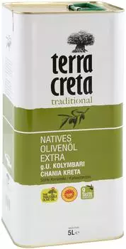 Terra Creta traditional Kolymvari Olivenöl extra nativ (5l) Terra Creta traditional Kolymvari Olivenöl extra nativ (5l)