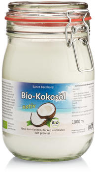 Kräuterhaus Sanct Bernhard Bio-Kokosöl kalt gepresst in Bügelglas (1l)