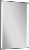 Fackelmann LED-Line Badspiegel mit seitlicher Beleuchtung 42,5 x 67 cm in Silbergrau,