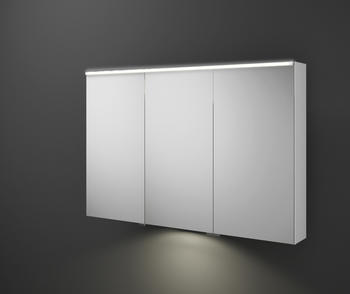 Burgbad Eqio Spiegelschrank mit LED-Beleuchtung 120x80x17cm Version rechts weiß glänzend mit Waschtischbeleuchtung (SPGT120RF2009)