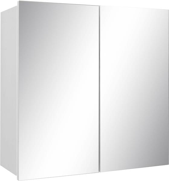 trendteam Spiegelschrank weiss Hochglanz lackiert mit zwei Türen Woody 93-01444