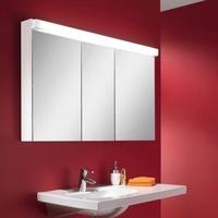 Schneider LOWLINE Spiegelschrank B: 130 H: 77 T: 12 cm, mit 3 Türen, für die Schweiz 151.330.01.02, EEK: A+