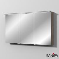 Sanipa Reflection Spiegelschrank mit LED-Beleuchtung B: 130 H: 75 T: 14,9 cm eiche nebraska SD15737, EEK: A