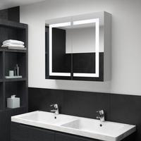 vidaXL LED-Bad-Spiegelschrank 80 x 12,2 x 68 cm