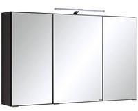 Spiegelschrank mit LED-Beleuchtung 3-trg, COMO-03, grau, B x H x T ca.: 100 x 64 x 20cm