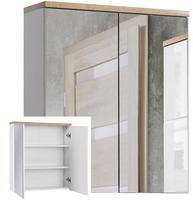 Lomado spiegelschrank 60cm solna-56 weiß mit wotaneiche b x h x t ca. 60 x 70 x 20cm - weiss
