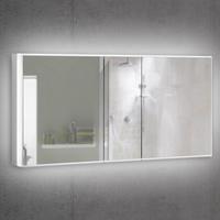 Schneider PREMIUMLINE Superior Spiegelschrank mit LED-Beleuchtung mit 3 Türen, 181.150.02.50