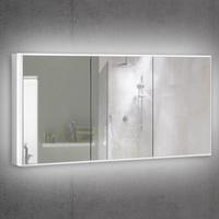 Schneider PREMIUMLINE Superior Spiegelschrank mit LED-Beleuchtung mit 3 gleichgroßen Türen, 181.180.02.50